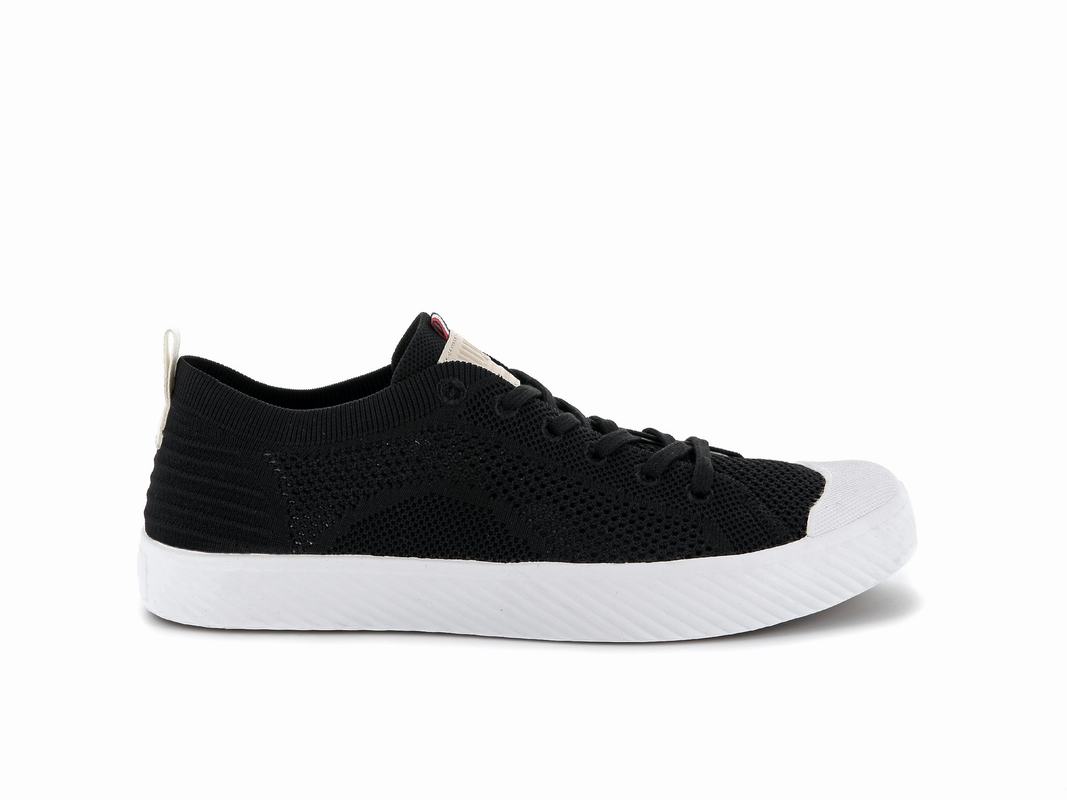 Palladium Pallaphoenix Knit Mens Low Top Sneakers Black Australia [YJIAUL-914]